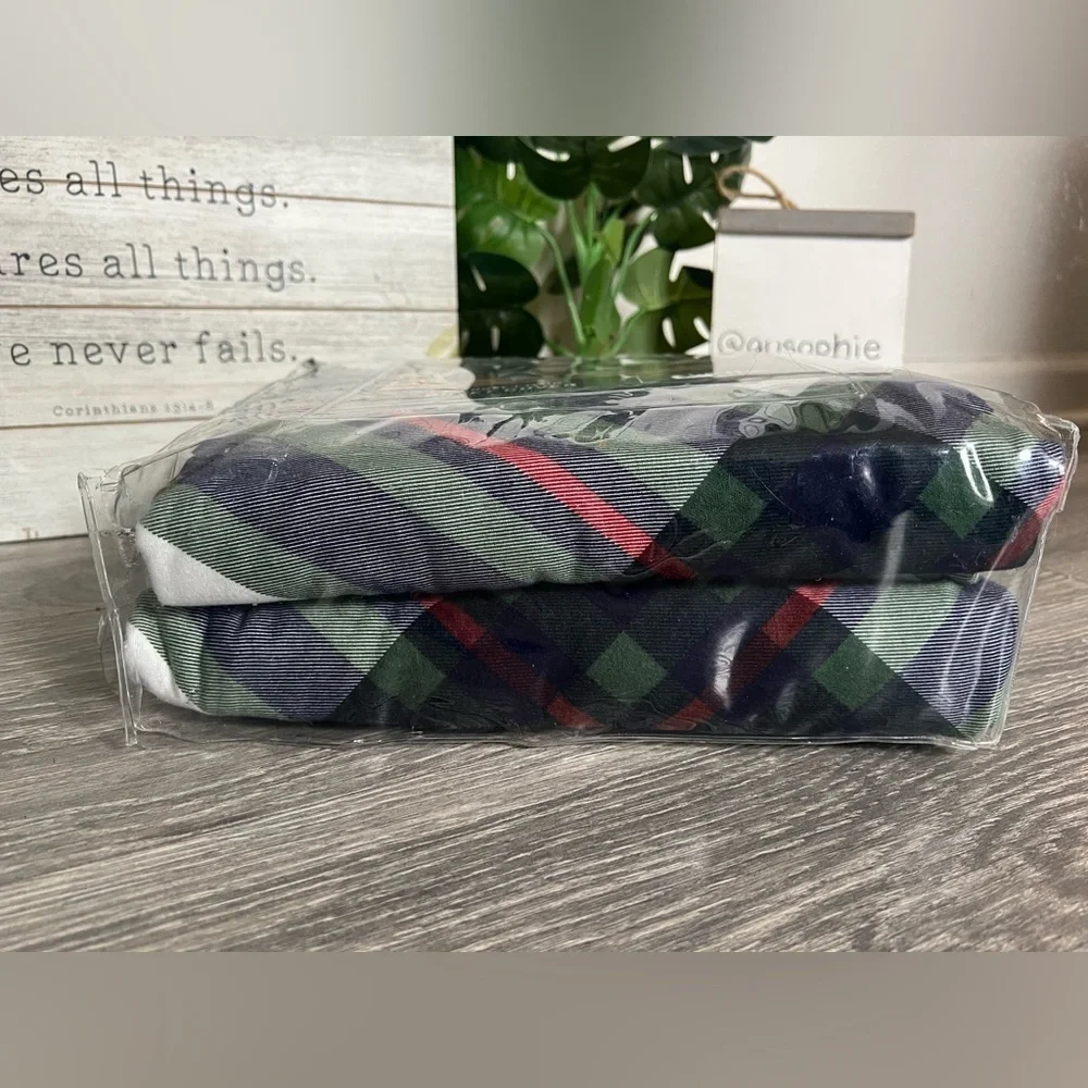 Martha Stewart Winter Lodge 100% Cotton Plaid Flannel Duvet Cover Twin Size NWT!